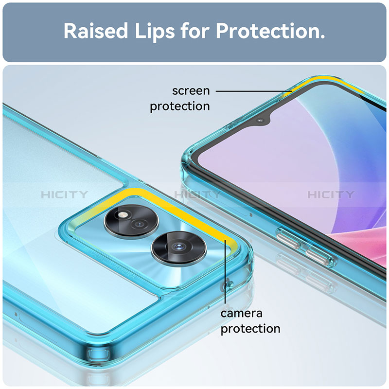 Coque Rebord Contour Silicone et Vitre Transparente Housse Etui J01S pour Oppo A1 Pro 5G Plus