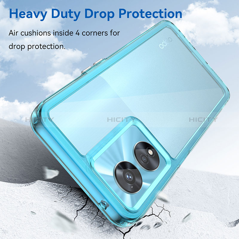 Coque Rebord Contour Silicone et Vitre Transparente Housse Etui J01S pour Oppo A1 Pro 5G Plus