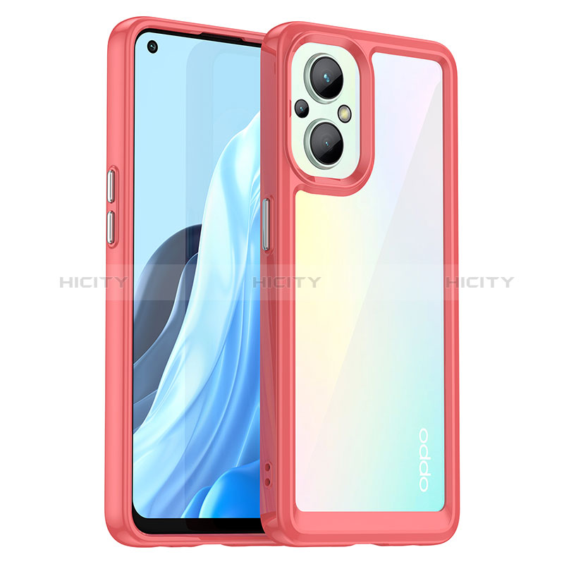 Coque Rebord Contour Silicone et Vitre Transparente Housse Etui J01S pour Oppo A96 5G Plus