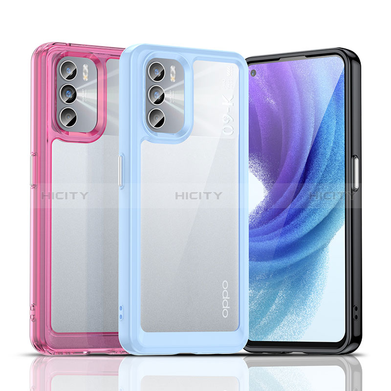 Coque Rebord Contour Silicone et Vitre Transparente Housse Etui J01S pour Oppo K9 Pro 5G Plus