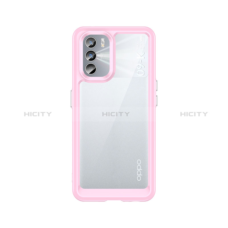 Coque Rebord Contour Silicone et Vitre Transparente Housse Etui J01S pour Oppo K9 Pro 5G Plus