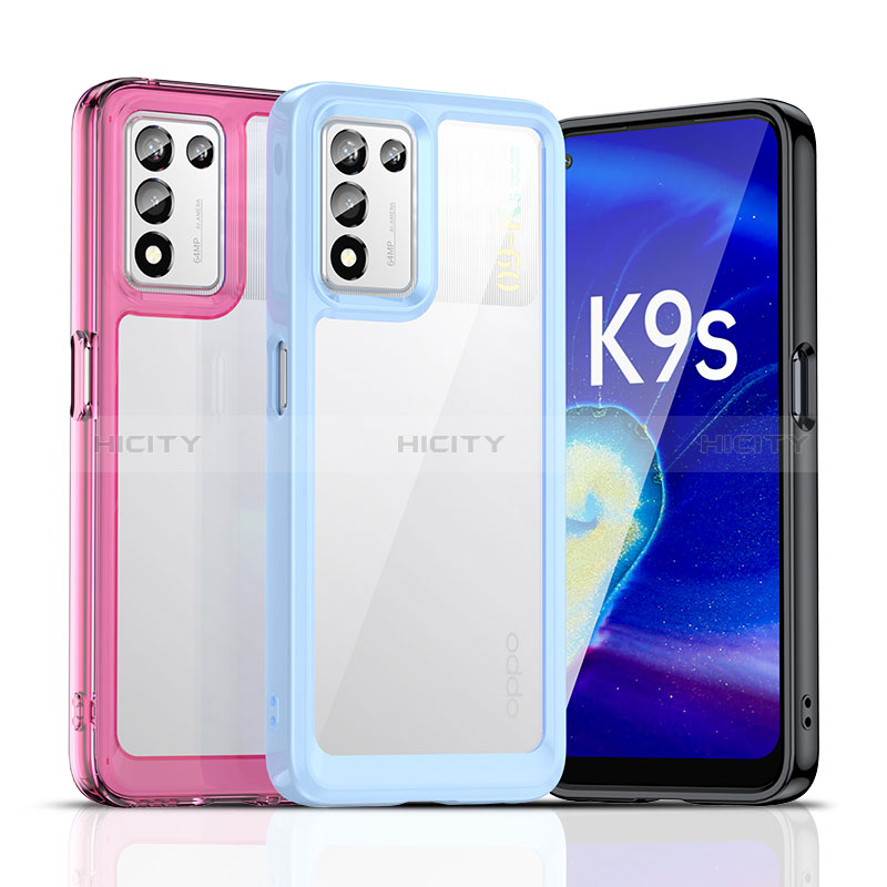 Coque Rebord Contour Silicone et Vitre Transparente Housse Etui J01S pour Oppo K9S 5G Plus