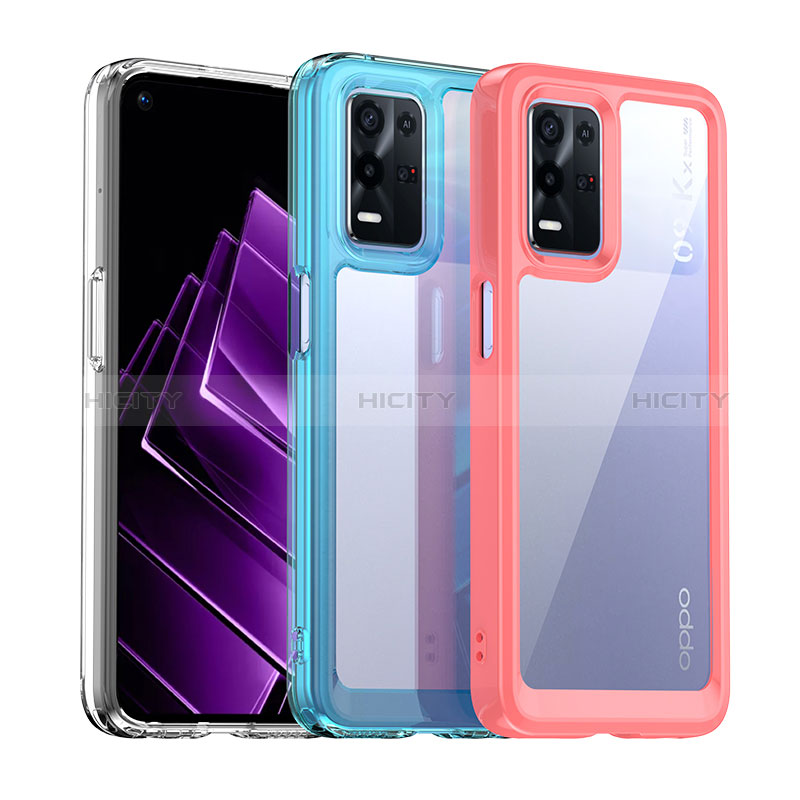 Coque Rebord Contour Silicone et Vitre Transparente Housse Etui J01S pour Oppo K9X 5G Plus