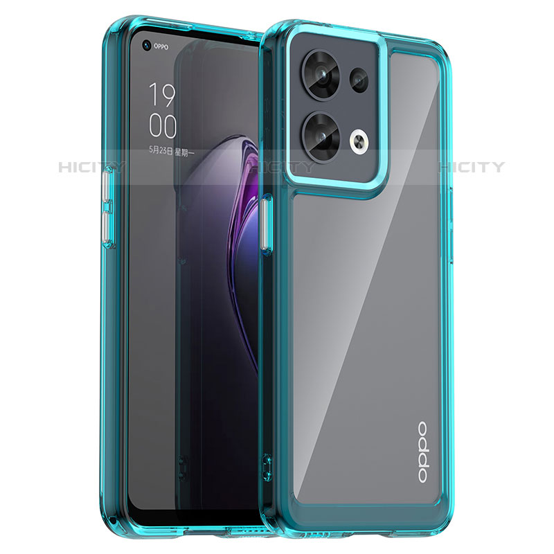 Coque Rebord Contour Silicone et Vitre Transparente Housse Etui J01S pour Oppo Reno9 5G Plus