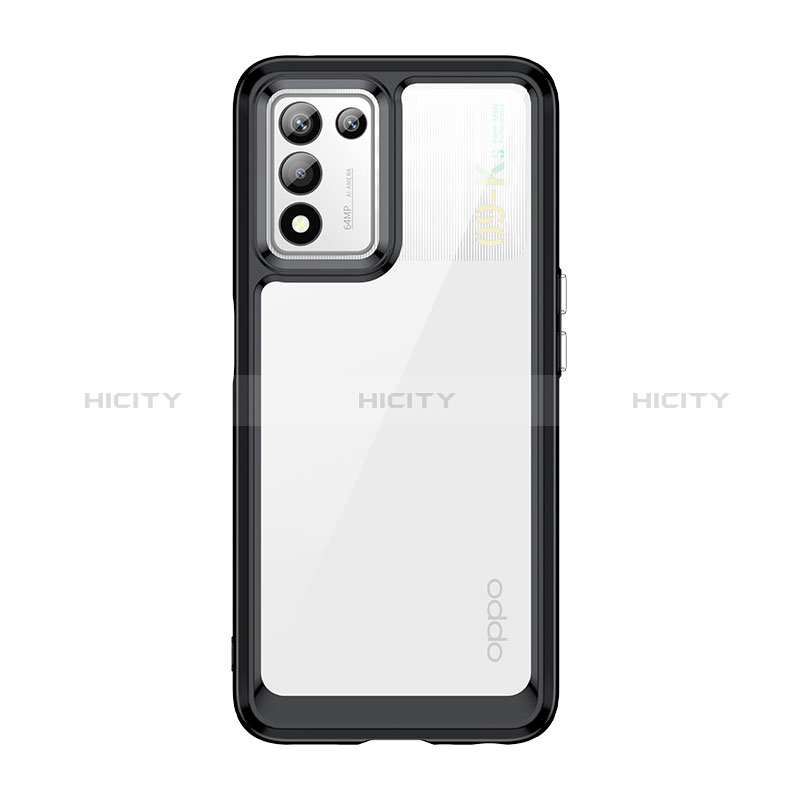 Coque Rebord Contour Silicone et Vitre Transparente Housse Etui J01S pour Realme 9 SE 5G Noir Plus