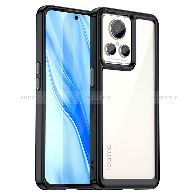 Coque Rebord Contour Silicone et Vitre Transparente Housse Etui J01S pour Realme GT2 Master Explorer Plus