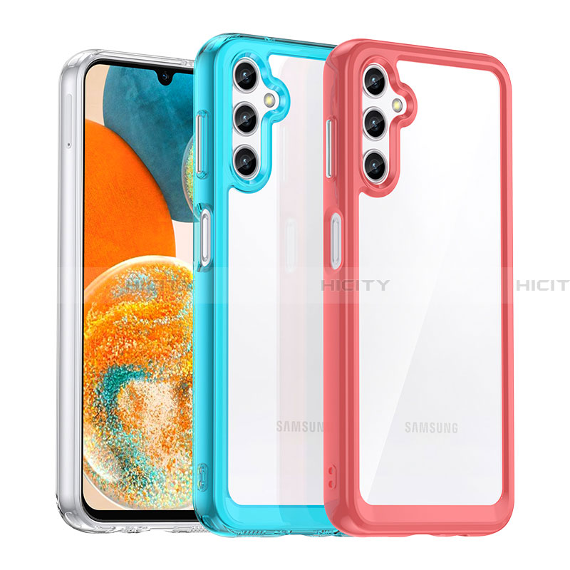 Coque Rebord Contour Silicone et Vitre Transparente Housse Etui J01S pour Samsung Galaxy A14 4G Plus