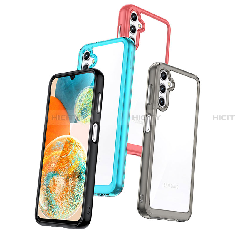 Coque Rebord Contour Silicone et Vitre Transparente Housse Etui J01S pour Samsung Galaxy A14 4G Plus