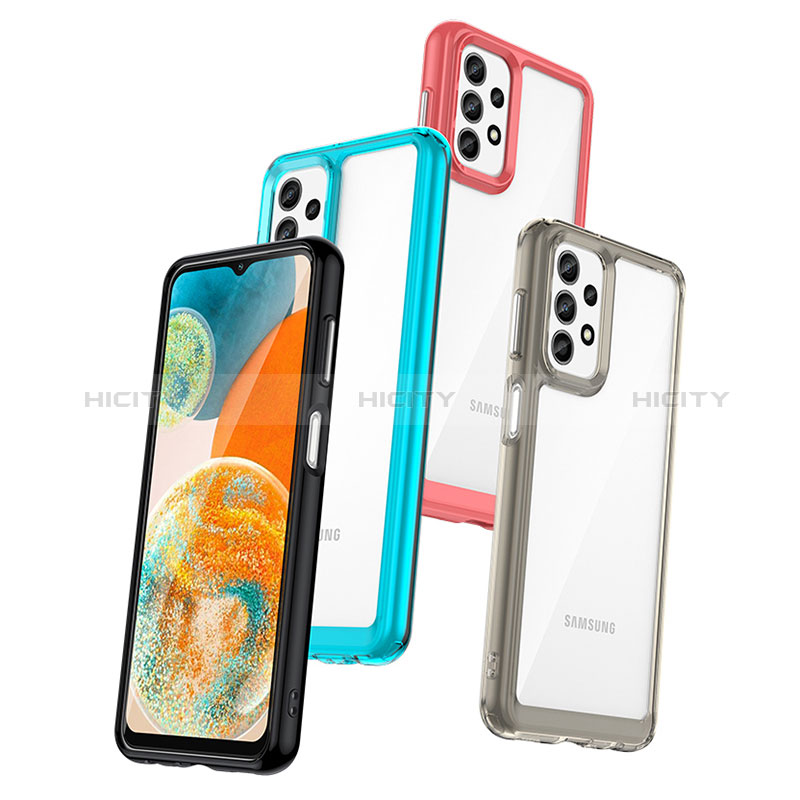 Coque Rebord Contour Silicone et Vitre Transparente Housse Etui J01S pour Samsung Galaxy A23 5G Plus