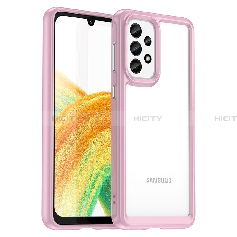 Coque Rebord Contour Silicone et Vitre Transparente Housse Etui J01S pour Samsung Galaxy A33 5G Plus