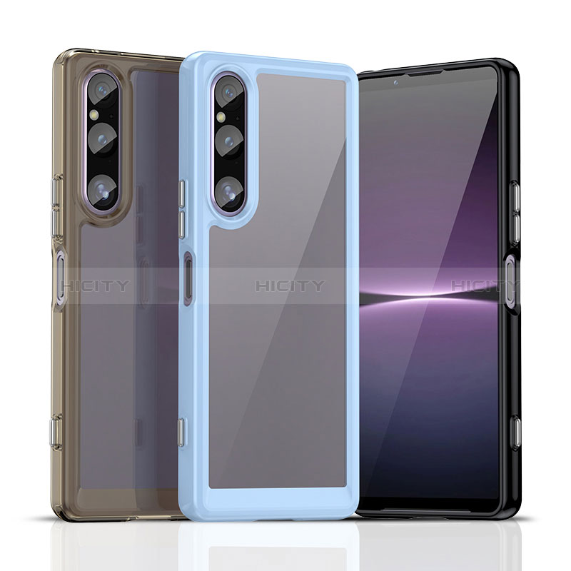 Coque Rebord Contour Silicone et Vitre Transparente Housse Etui J01S pour Sony Xperia 1 V Plus