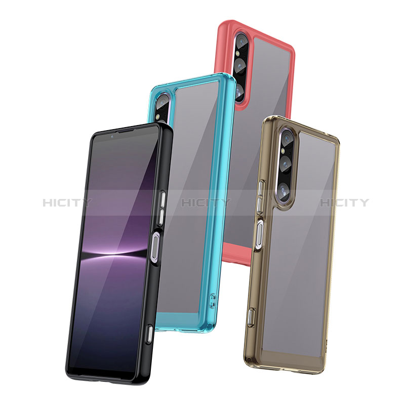 Coque Rebord Contour Silicone et Vitre Transparente Housse Etui J01S pour Sony Xperia 1 V Plus