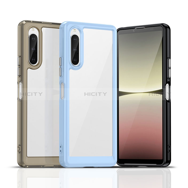 Coque Rebord Contour Silicone et Vitre Transparente Housse Etui J01S pour Sony Xperia 10 V Plus