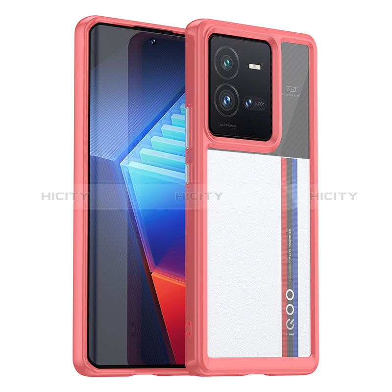 Coque Rebord Contour Silicone et Vitre Transparente Housse Etui J01S pour Vivo iQOO 10 Pro 5G Plus