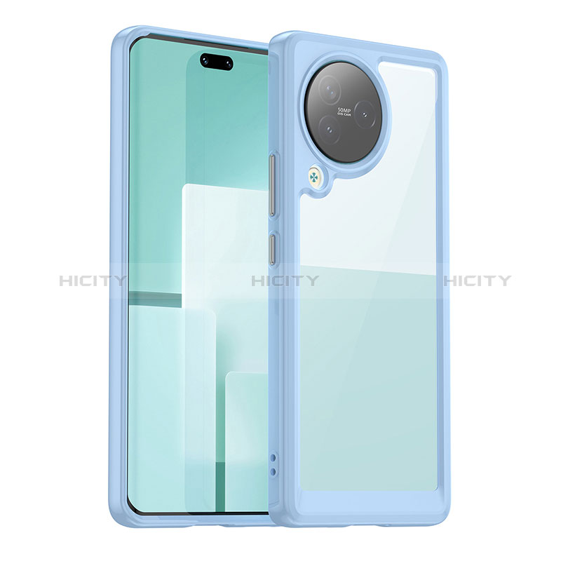 Coque Rebord Contour Silicone et Vitre Transparente Housse Etui J01S pour Xiaomi Civi 3 5G Plus