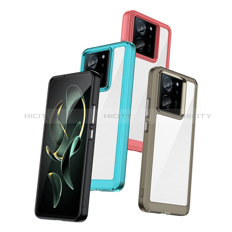 Coque Rebord Contour Silicone et Vitre Transparente Housse Etui J01S pour Xiaomi Mi 13T 5G Plus