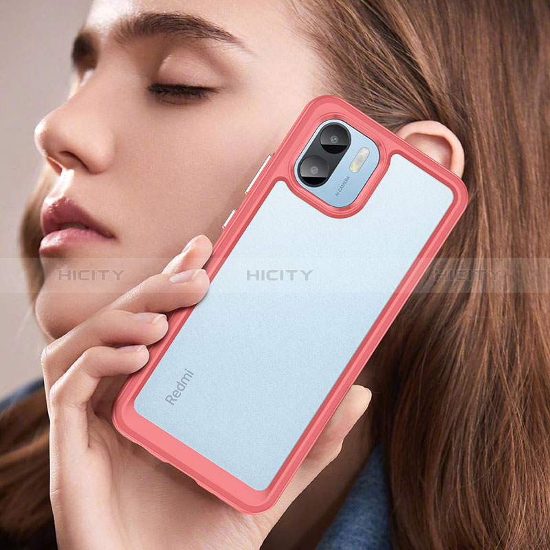 Coque Rebord Contour Silicone et Vitre Transparente Housse Etui J01S pour Xiaomi Poco C50 Plus