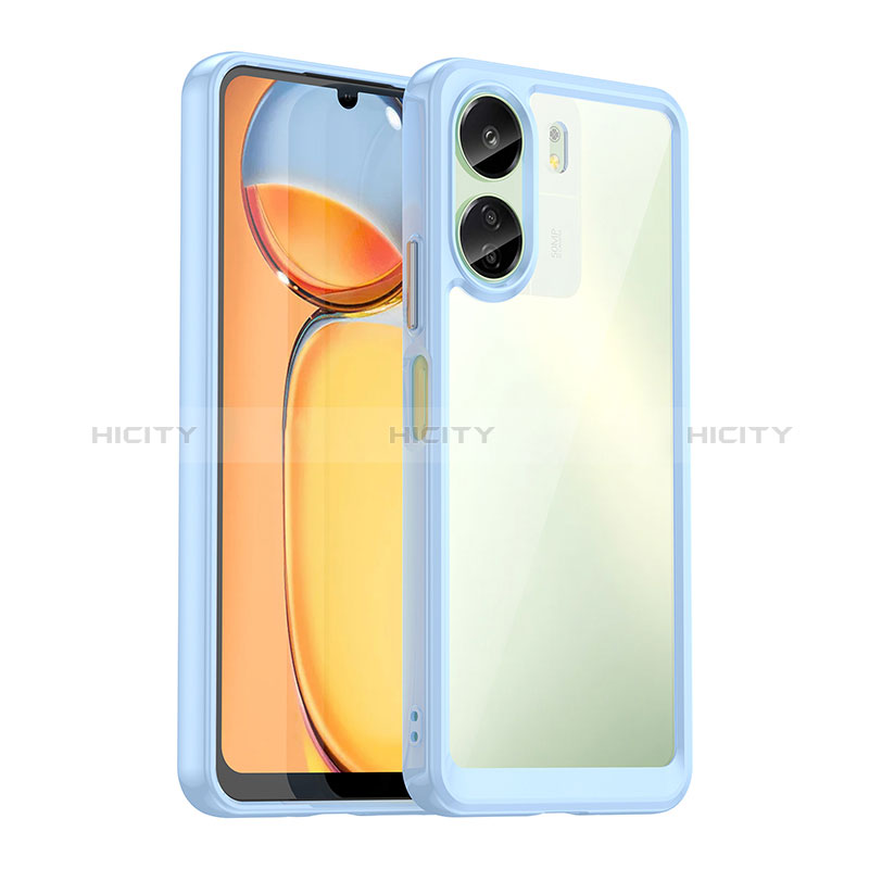 Coque Rebord Contour Silicone et Vitre Transparente Housse Etui J01S pour Xiaomi Poco C65 Plus