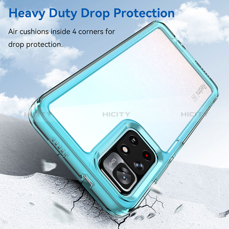 Coque Rebord Contour Silicone et Vitre Transparente Housse Etui J01S pour Xiaomi Poco M4 Pro 5G Plus