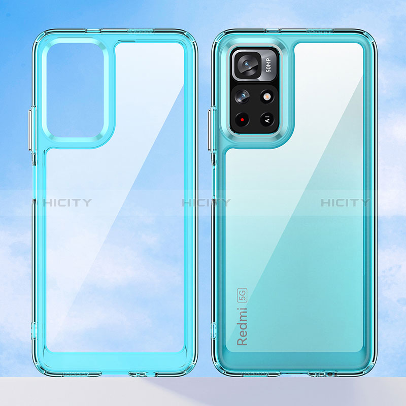 Coque Rebord Contour Silicone et Vitre Transparente Housse Etui J01S pour Xiaomi Poco M4 Pro 5G Plus