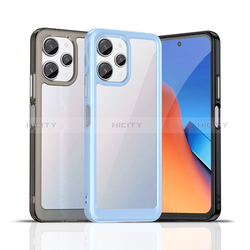 Coque Rebord Contour Silicone et Vitre Transparente Housse Etui J01S pour Xiaomi Poco M6 Pro 5G Plus