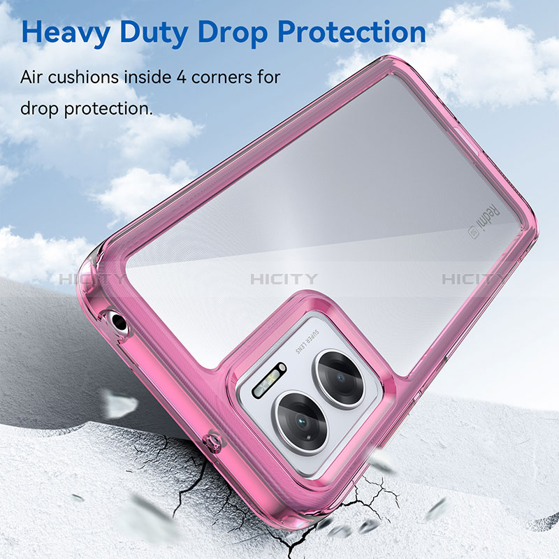 Coque Rebord Contour Silicone et Vitre Transparente Housse Etui J01S pour Xiaomi Redmi 10 5G Plus