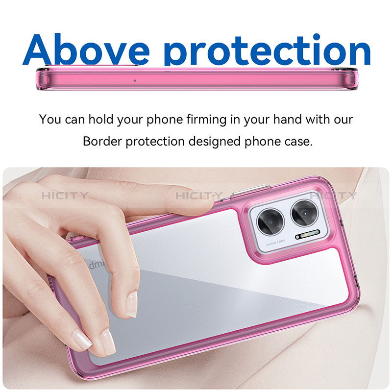 Coque Rebord Contour Silicone et Vitre Transparente Housse Etui J01S pour Xiaomi Redmi 10 5G Plus