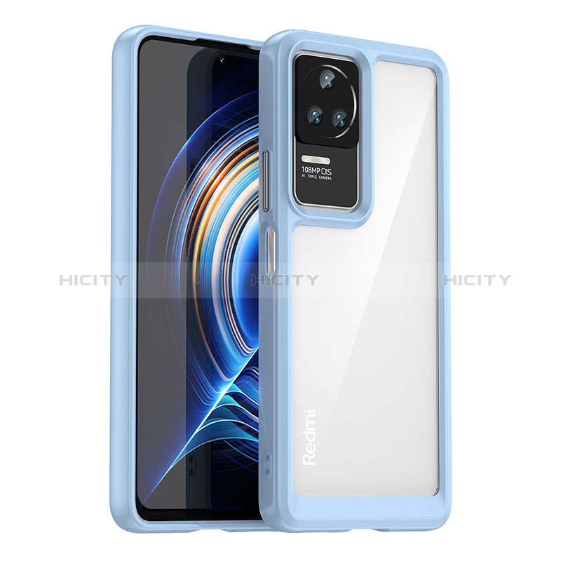 Coque Rebord Contour Silicone et Vitre Transparente Housse Etui J01S pour Xiaomi Redmi K50 5G Plus