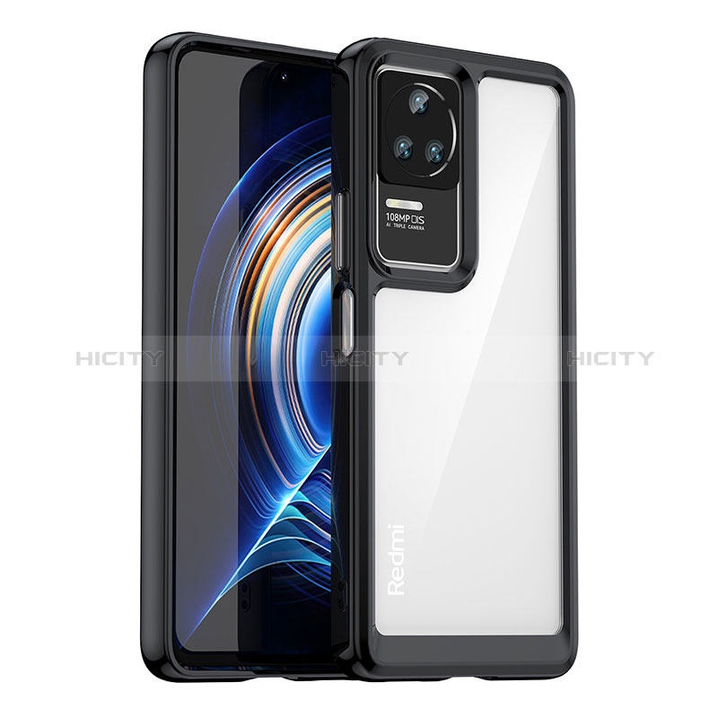 Coque Rebord Contour Silicone et Vitre Transparente Housse Etui J01S pour Xiaomi Redmi K50 Pro 5G Plus