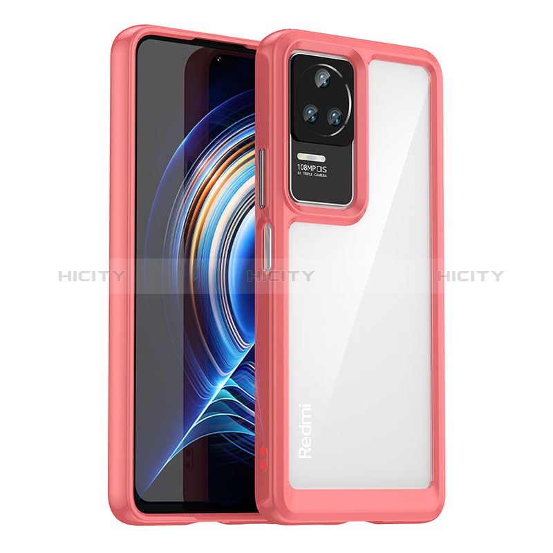 Coque Rebord Contour Silicone et Vitre Transparente Housse Etui J01S pour Xiaomi Redmi K50 Pro 5G Plus