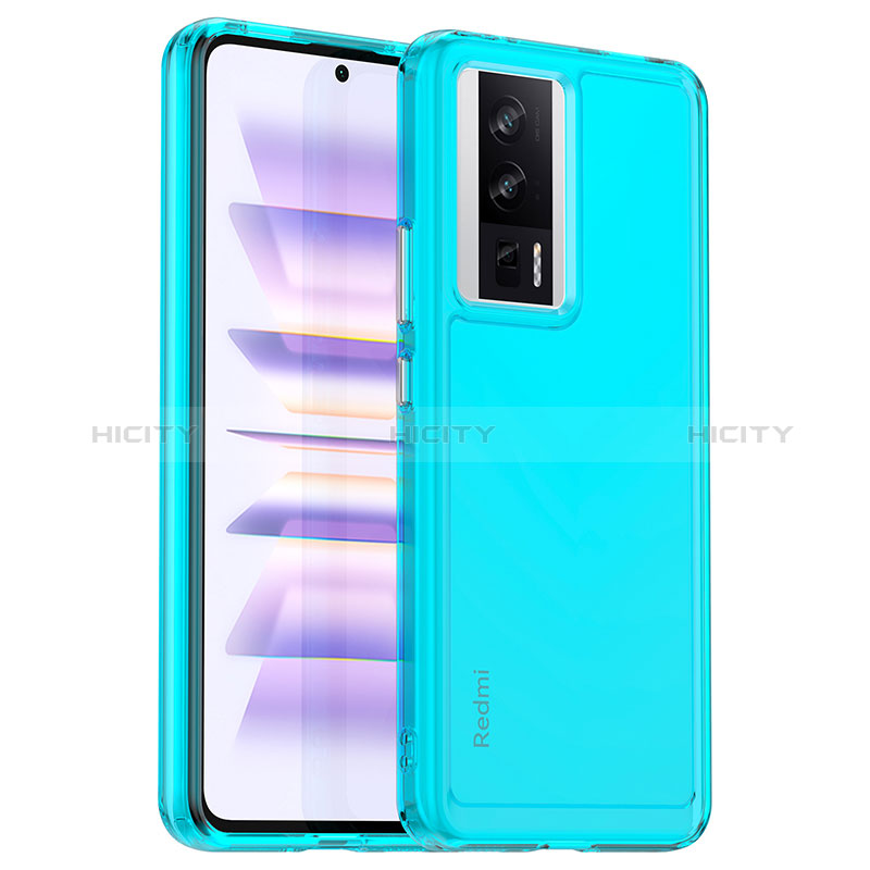 Coque Rebord Contour Silicone et Vitre Transparente Housse Etui J01S pour Xiaomi Redmi K60 5G Plus