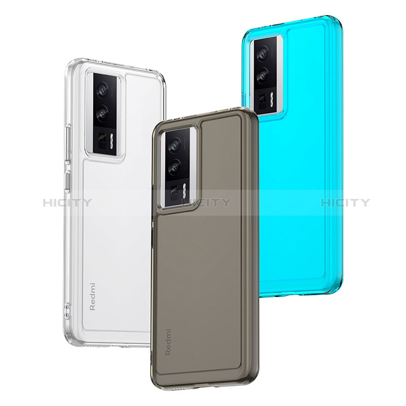 Coque Rebord Contour Silicone et Vitre Transparente Housse Etui J01S pour Xiaomi Redmi K60 5G Plus