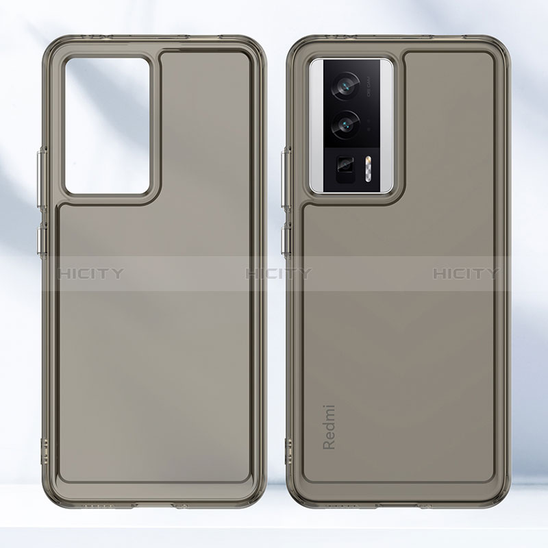 Coque Rebord Contour Silicone et Vitre Transparente Housse Etui J01S pour Xiaomi Redmi K60 5G Plus