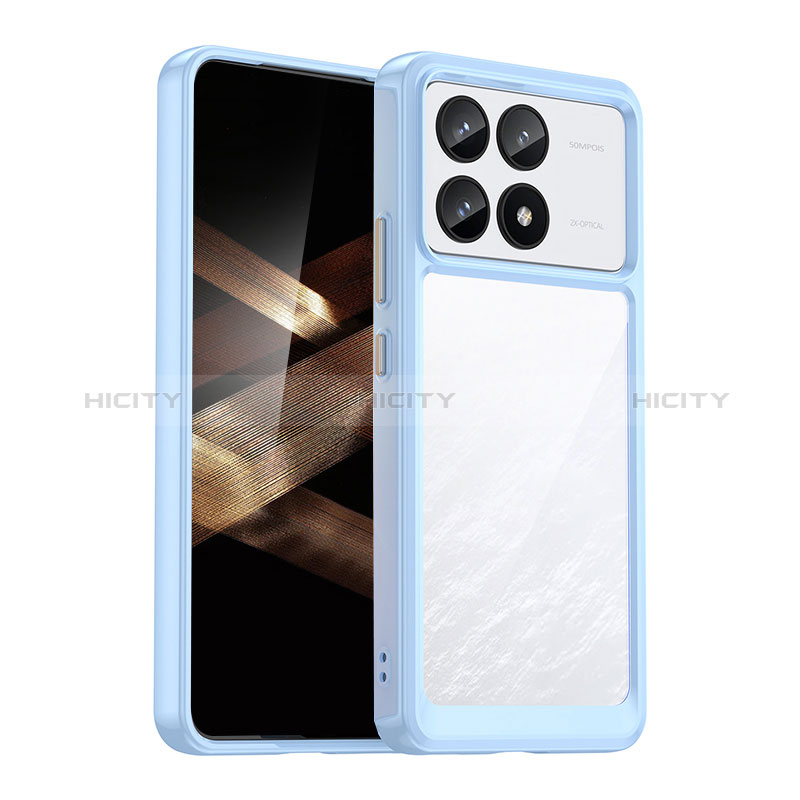 Coque Rebord Contour Silicone et Vitre Transparente Housse Etui J01S pour Xiaomi Redmi K70 Pro 5G Plus