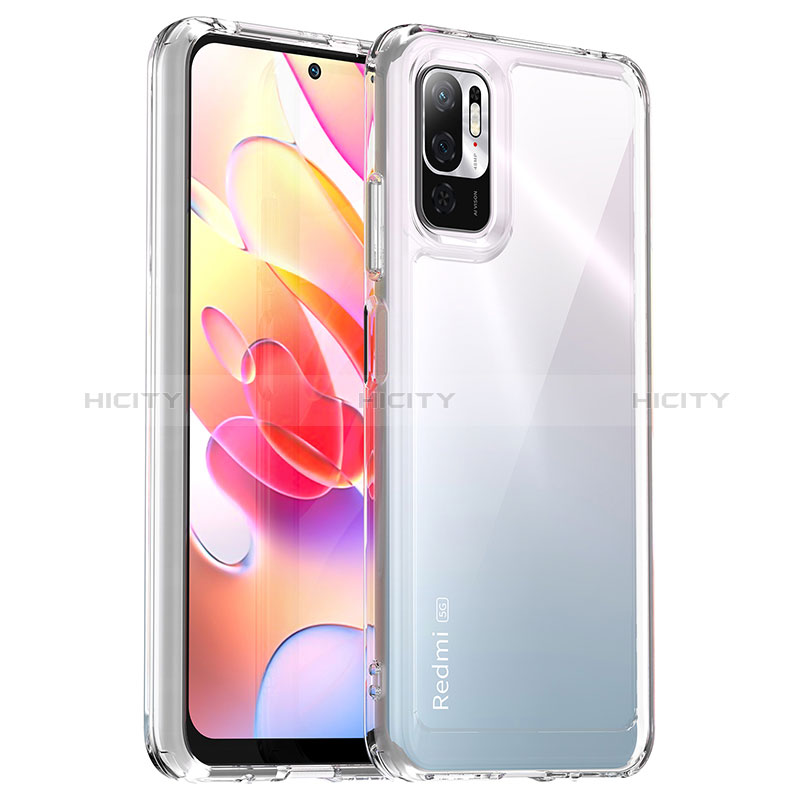 Coque Rebord Contour Silicone et Vitre Transparente Housse Etui J01S pour Xiaomi Redmi Note 10 5G Clair Plus