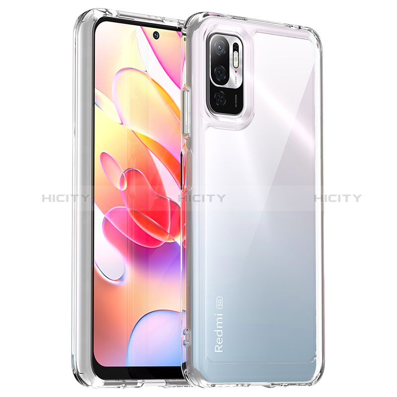 Coque Rebord Contour Silicone et Vitre Transparente Housse Etui J01S pour Xiaomi Redmi Note 10T 5G Clair Plus