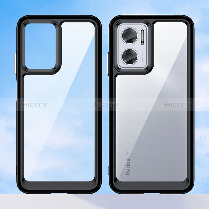 Coque Rebord Contour Silicone et Vitre Transparente Housse Etui J01S pour Xiaomi Redmi Note 11E 5G Plus