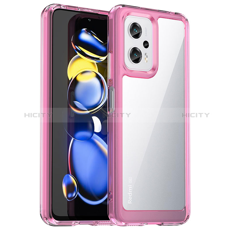 Coque Rebord Contour Silicone et Vitre Transparente Housse Etui J01S pour Xiaomi Redmi Note 11T Pro 5G Plus