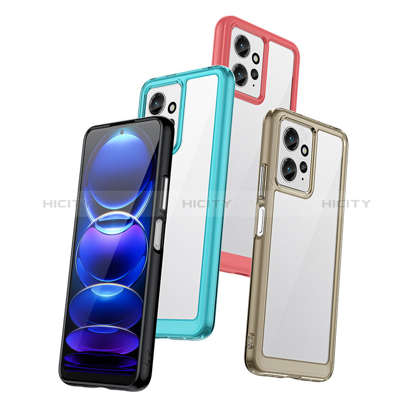 Coque Rebord Contour Silicone et Vitre Transparente Housse Etui J01S pour Xiaomi Redmi Note 12 4G Plus