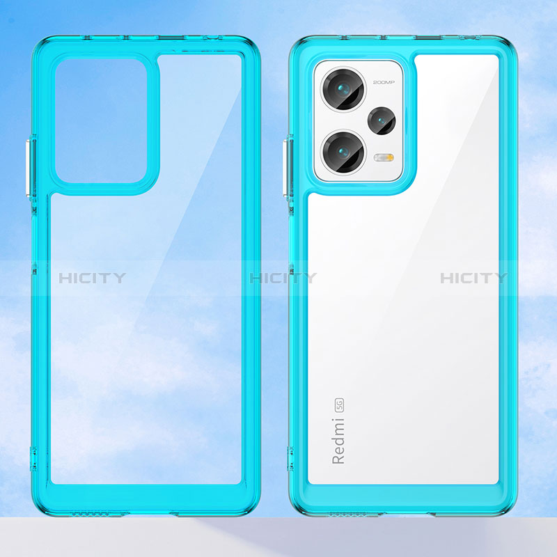 Coque Rebord Contour Silicone et Vitre Transparente Housse Etui J01S pour Xiaomi Redmi Note 12 Explorer Plus