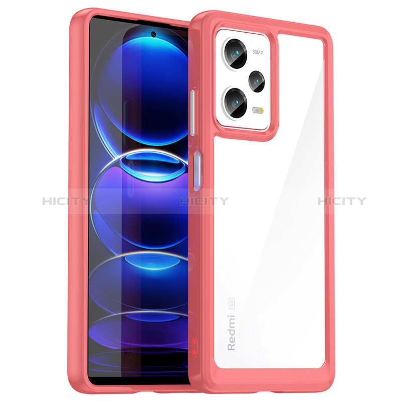 Coque Rebord Contour Silicone et Vitre Transparente Housse Etui J01S pour Xiaomi Redmi Note 12 Pro 5G Plus