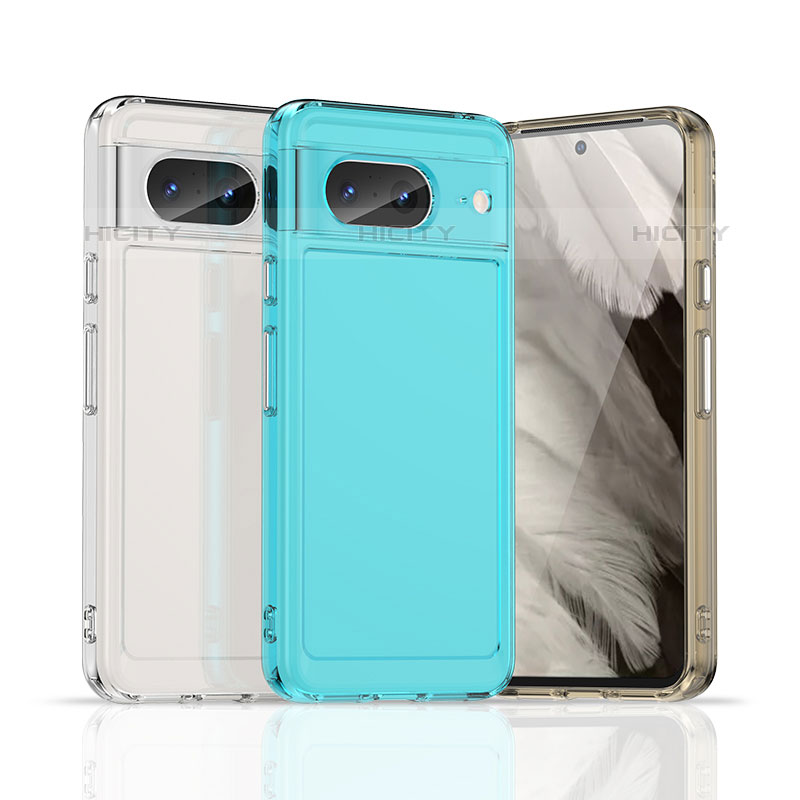 Coque Rebord Contour Silicone et Vitre Transparente Housse Etui J02S pour Google Pixel 8 5G Plus