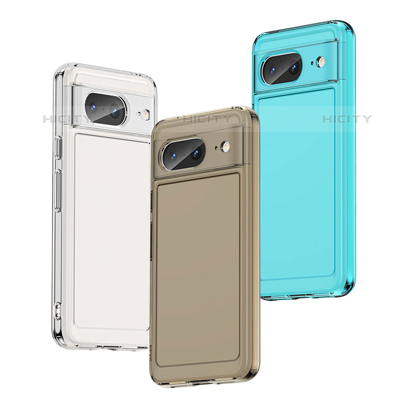 Coque Rebord Contour Silicone et Vitre Transparente Housse Etui J02S pour Google Pixel 8 5G Plus