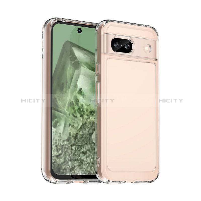 Coque Rebord Contour Silicone et Vitre Transparente Housse Etui J02S pour Google Pixel 8a 5G Plus