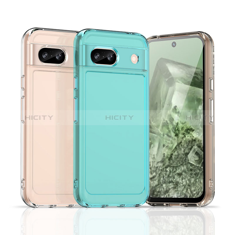 Coque Rebord Contour Silicone et Vitre Transparente Housse Etui J02S pour Google Pixel 8a 5G Plus