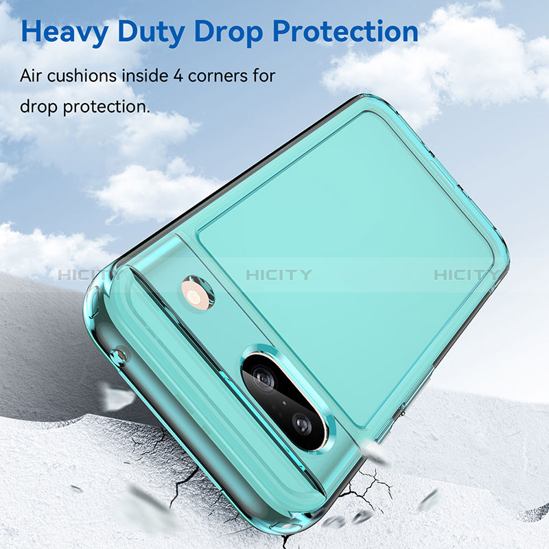 Coque Rebord Contour Silicone et Vitre Transparente Housse Etui J02S pour Google Pixel 8a 5G Plus