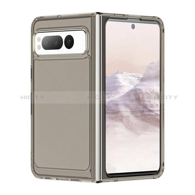 Coque Rebord Contour Silicone et Vitre Transparente Housse Etui J02S pour Google Pixel Fold 5G Plus