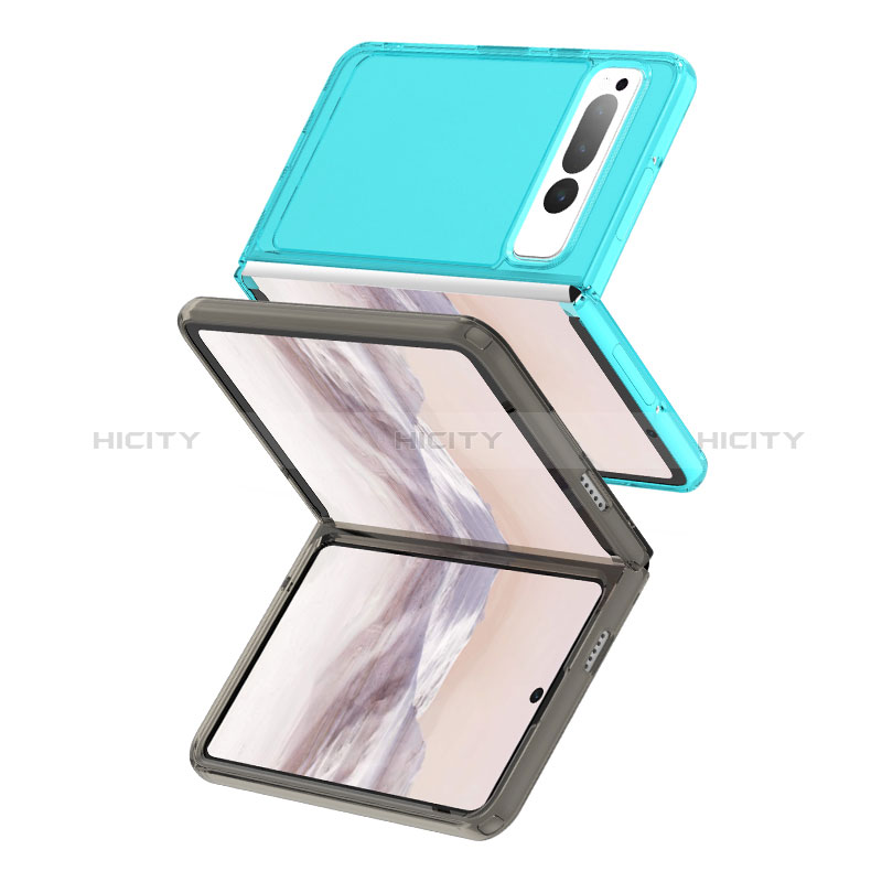 Coque Rebord Contour Silicone et Vitre Transparente Housse Etui J02S pour Google Pixel Fold 5G Plus