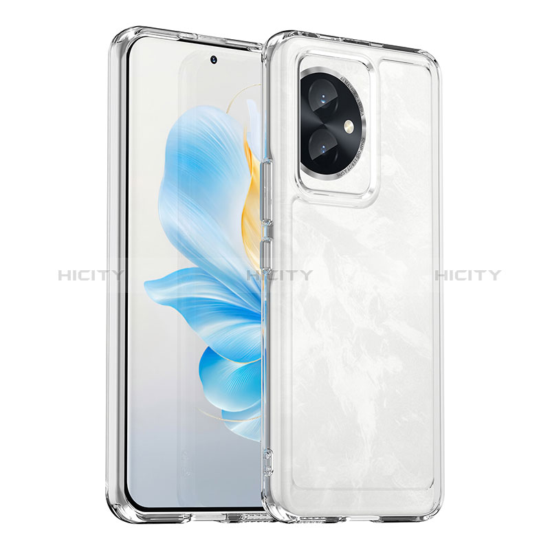 Coque Rebord Contour Silicone et Vitre Transparente Housse Etui J02S pour Huawei Honor 100 5G Plus