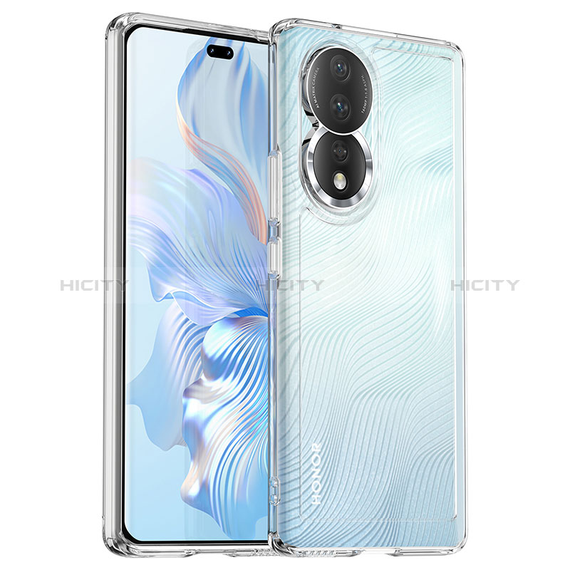 Coque Rebord Contour Silicone et Vitre Transparente Housse Etui J02S pour Huawei Honor 80 5G Plus